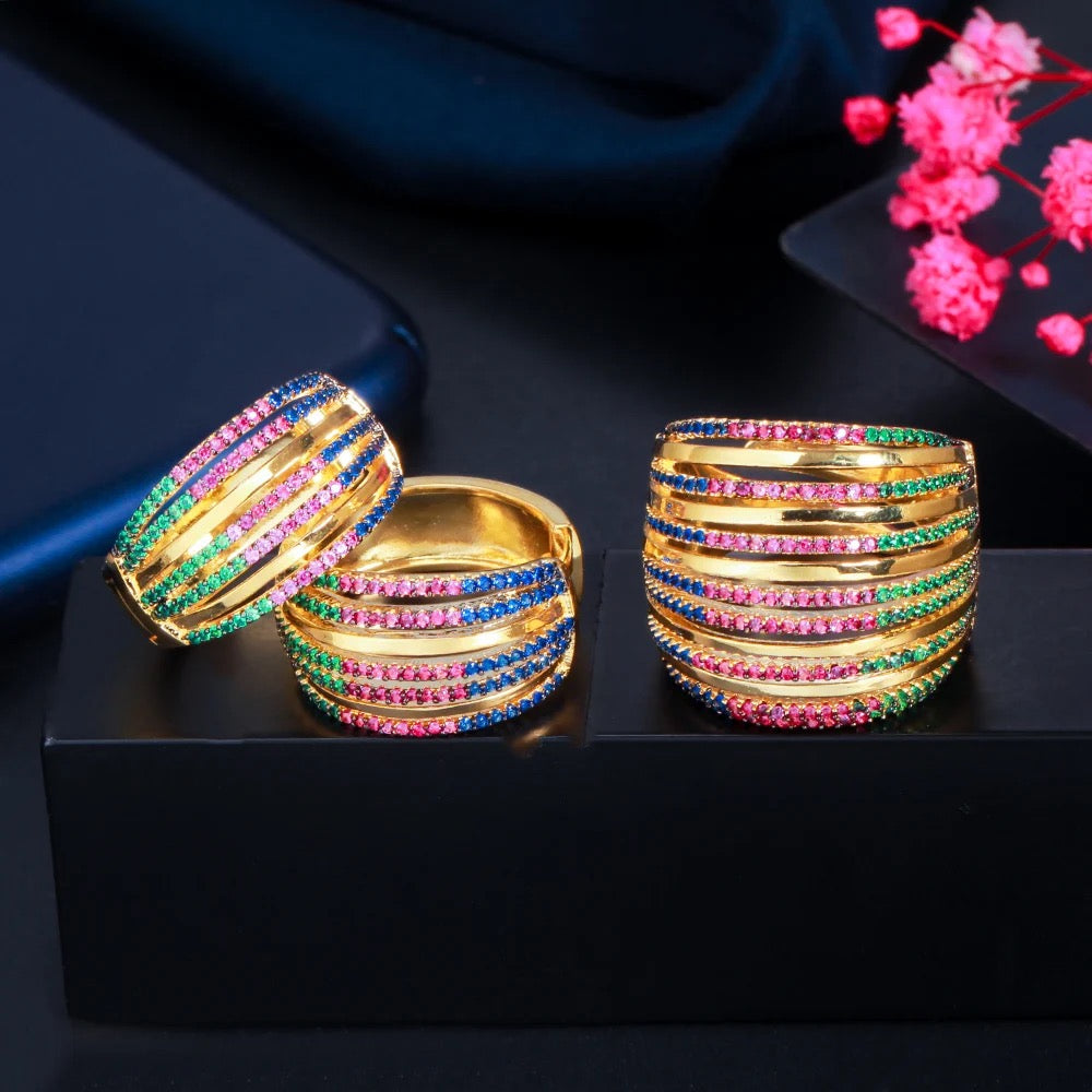 Endless Circle Cubic Zirconia Set