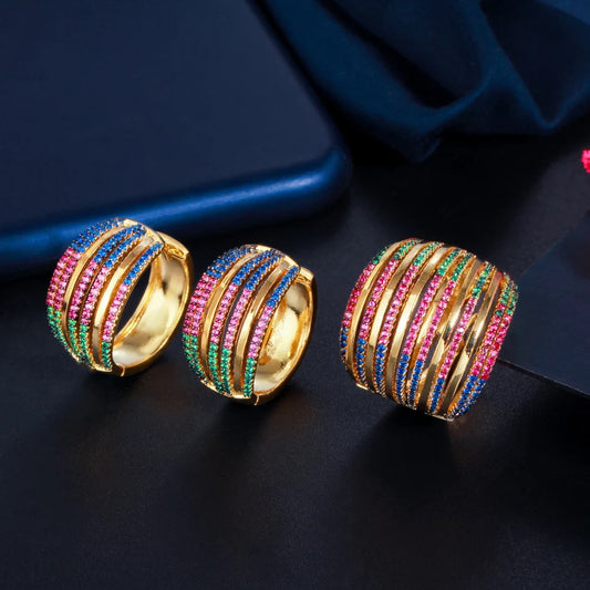 Endless Circle Cubic Zirconia Set