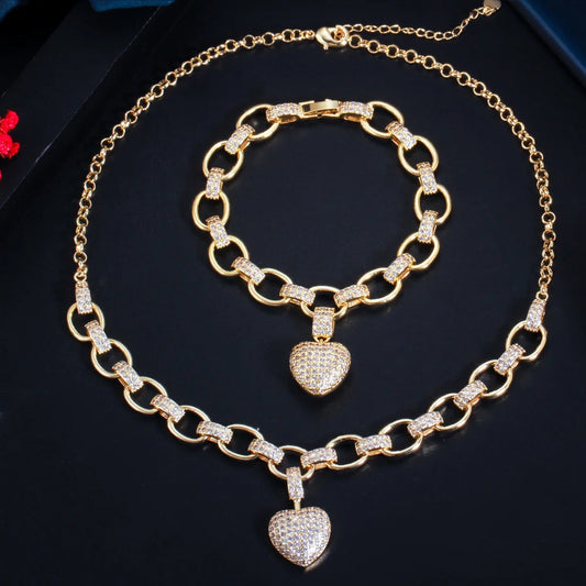18k Golden necklace set